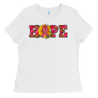 White hope sunflower and ribbon Ladies Tee - AdoDesignShop