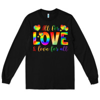 Black all for love and love for love Long Sleeve Tee - LillyAllenDesigns