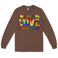 Chestnut all for love and love for love Long Sleeve Tee - LillyAllenDesigns