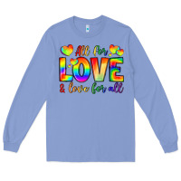 Colony Blue all for love and love for love Long Sleeve Tee - LillyAllenDesigns