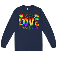 Navy all for love and love for love Long Sleeve Tee - LillyAllenDesigns