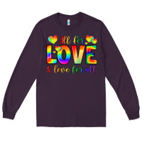 Plum all for love and love for love Long Sleeve Tee - LillyAllenDesigns