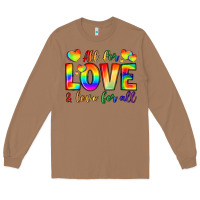 Toasted Coconut all for love and love for love Long Sleeve Tee - LillyAllenDesigns