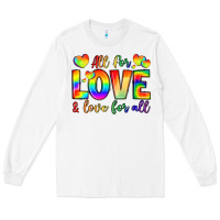 White all for love and love for love Long Sleeve Tee - LillyAllenDesigns