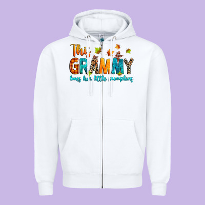 Customized This Grammy Loves Her Little Pumpkins Zipper Hoodie Designed By Texasbilliewilder