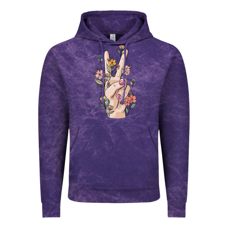 Hand Peace Sign Vintage Hoodie by MaliasSmallBusiness | Teevron