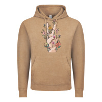 Vintage Coffee hand peace sign Vintage Hoodie - MaliasSmallBusiness