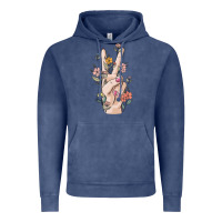 Vintage Denim hand peace sign Vintage Hoodie - MaliasSmallBusiness
