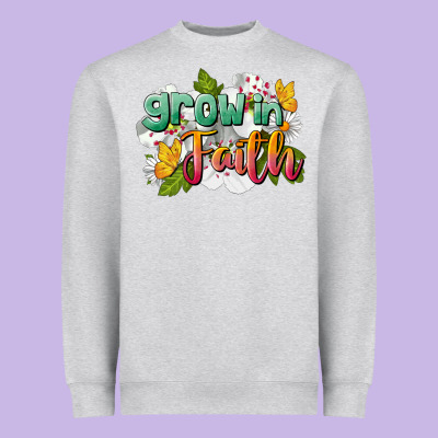 Grow In Faith Heavyweight Sweatshirt Designed By Lillyallendesigns