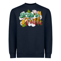 Navy Grow In Faith Heavyweight Sweatshirt - LillyAllenDesigns