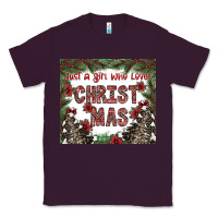 Plum just a girl who loves christmas Classic Tee - CowhideDigitalArt
