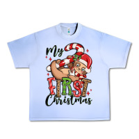 Grape Ice my first christmas cute christmas sloth Urban Heavy Tee - MaliasSmallBusiness