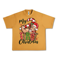 Peanut Butter my first christmas cute christmas sloth Urban Heavy Tee - MaliasSmallBusiness