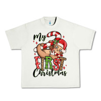 Pistachio my first christmas cute christmas sloth Urban Heavy Tee - MaliasSmallBusiness