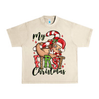 Sandshell my first christmas cute christmas sloth Urban Heavy Tee - MaliasSmallBusiness