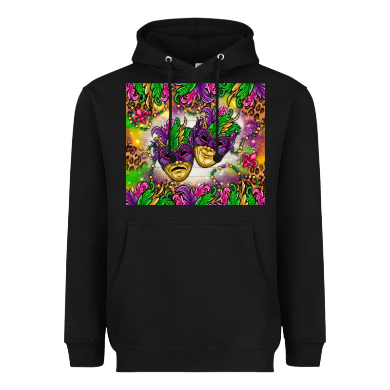Mardi Gras Masks Tumbler Heavyweight Hoodie by HowdyJamesFarm | Teevron