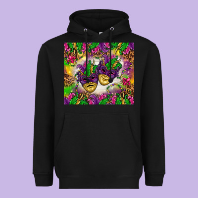 Mardi Gras Masks Tumbler Heavyweight Hoodie Designed By Howdyjamesfarm