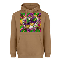 Toasted Coconut Mardi Gras masks tumbler Heavyweight Hoodie - HowdyJamesFarm