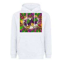 White Mardi Gras masks tumbler Heavyweight Hoodie - HowdyJamesFarm
