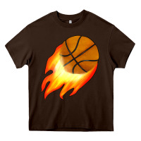Chocolate Brown basketball Heavy Core Tee - JahusDesignShop