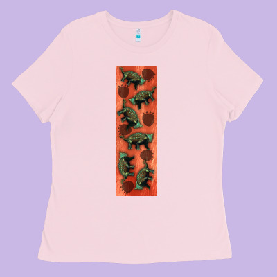Dinosaur Ankylosaurus Pen Wrap Ladies Tee Designed By Artiststas