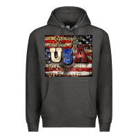 Charcoal Heather usa Premium Hoodie - CowGirlArtShop