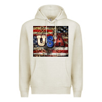 Oatmeal Heather usa Premium Hoodie - CowGirlArtShop