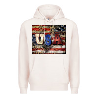 Pale Pink usa Premium Hoodie - CowGirlArtShop