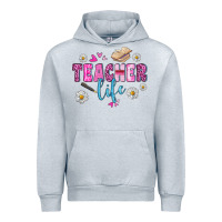 Heather Grey teacher life Urban Hoodie - BundleAndBundleShop