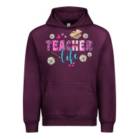 Mauve Wine teacher life Urban Hoodie - BundleAndBundleShop
