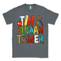 Charcoal Heather tiny human tamer Classic Tee - NancyCooperArtShop