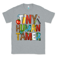 Heather Grey tiny human tamer Classic Tee - NancyCooperArtShop