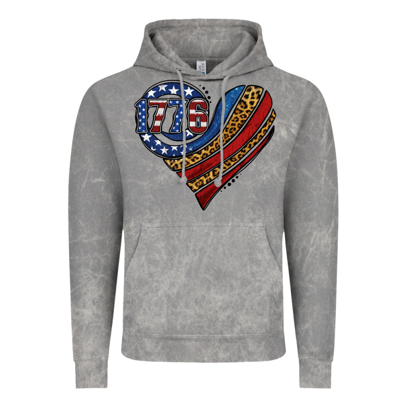 American Western Leopard Flag Heart Vintage Hoodie by Jasminsmagicworld | Teevron