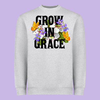 Grow In Grace Heavyweight Sweatshirt Designed By Lillyallendesigns
