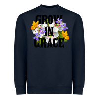 Navy Grow In Grace Heavyweight Sweatshirt - LillyAllenDesigns