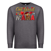 Charcoal Heather One loved mama valentines day Premium Sweatshirt - HowdyJamesFarm