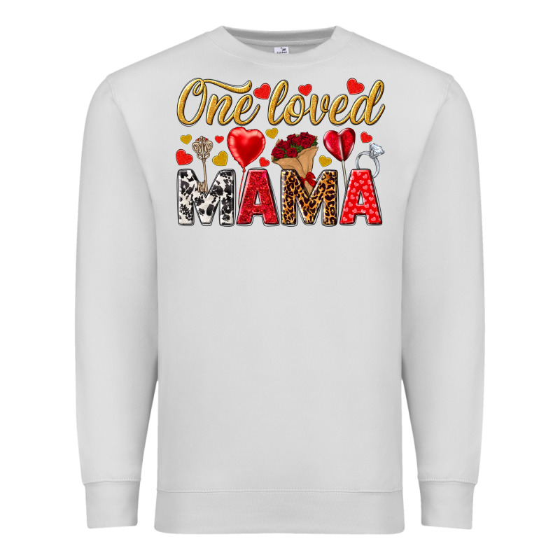 One Loved Mama Valentines Day Premium Sweatshirt by HowdyJamesFarm | Teevron