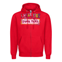 Red i wear pink for my custom Zipper Hoodie - texasbilliewilder