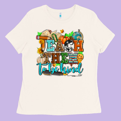 Teach Them To Be Kind With Pumpkins And Fall Ladies Tee Designed By Adodesignshop