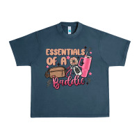 Midnight Navy essentials of a baddie Urban Heavy Tee - MaliasSmallBusiness