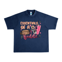 Navy essentials of a baddie Urban Heavy Tee - MaliasSmallBusiness