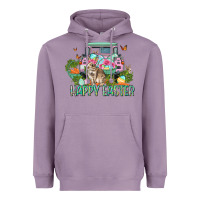 Lavender Happy Easter Day Heavyweight Hoodie - CowGirlArtShop