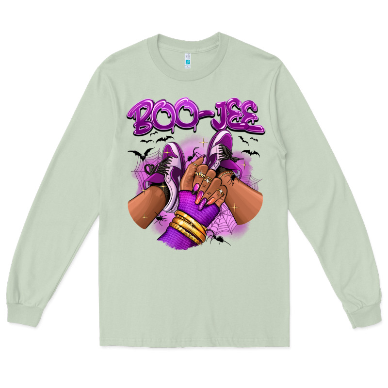 Boo-jee Halloween Afro Sneakers Long Sleeve Tee by RanaPortraitStore | Teevron