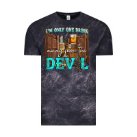 Cloud Black im only one drink Vintage Tee - NancyCooperArtShop