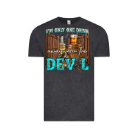 Vintage Black im only one drink Vintage Tee - NancyCooperArtShop