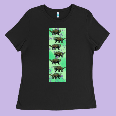 Dinosaur Ankylosaurus Pen Wrap Ladies Tee Designed By Artiststas
