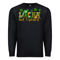 Black Lucky and i gnome it St. Patrick's Day Premium Sweatshirt - CowGirlArtShop