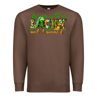Chestnut Lucky and i gnome it St. Patrick's Day Premium Sweatshirt - CowGirlArtShop