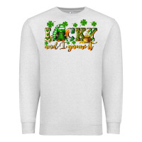 Oatmeal Heather Lucky and i gnome it St. Patrick's Day Premium Sweatshirt - CowGirlArtShop