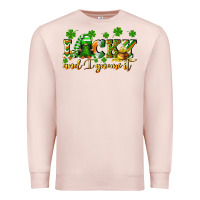 Pale Pink Lucky and i gnome it St. Patrick's Day Premium Sweatshirt - CowGirlArtShop